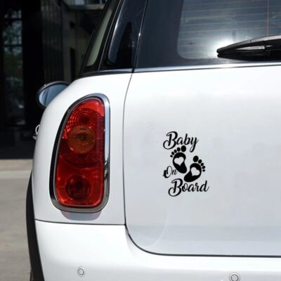 Baby On Board Cute Feet Car Sticker - Image 2