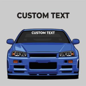 CUSTOM TEXT FRONT Up To 500mm Wide