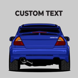 CUSTOM TEXT SMALL REAR Up To 200mm Wide