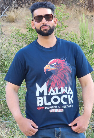 Malwa Block Hawk Style Punjabi T Shirt - Image 2