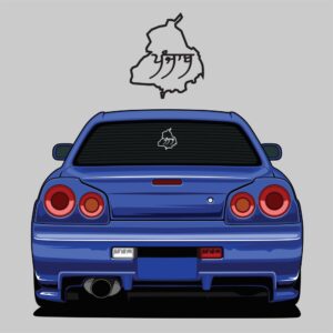 ਪੰਜਾਬ Punjab Map Outline Car Sticker With Punjab Text Punjab