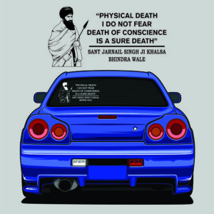 SANT JARNAIL SINGH JI KHALSA BHINDRAWALE Car Sticker With Text  Punjabi Car Sticker