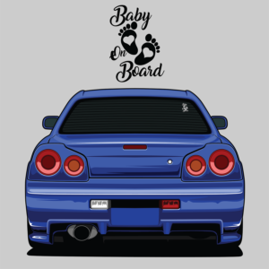 Baby On Board Cute Feet Car Sticker