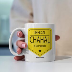 Coffee Mug Surname Chahal Style