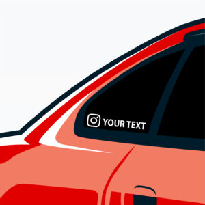 Custom Instagram Name Car Sticker
