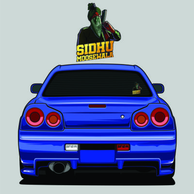Sidhu Moosewala Tribute To Legend Car Sticker GTA Style  Punjabi Car Sticker