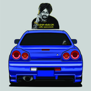 Sidhu Moosewala Legends Never Die Punjabi Car Sticker