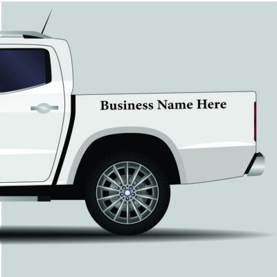 Custom Business Name UTE Side Tray Panel Sticker Pair