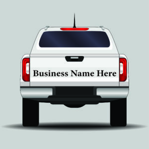 Custom Business Name UTE Rear Tray Sticker