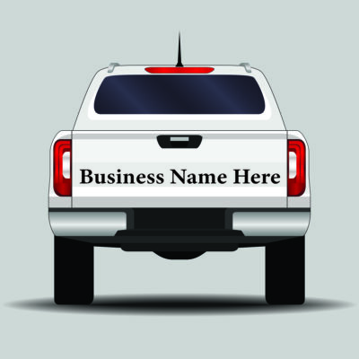 Custom Business Name UTE Rear Tray Sticker