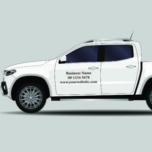 Custom Business Name UTE Door Sticker Pair