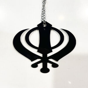 Khanda Sikh Symbol Car Hanging Panjabi Style